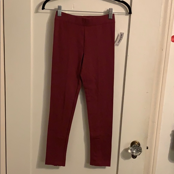 Old Navy Other - Girls burgundy leggings with zipper details